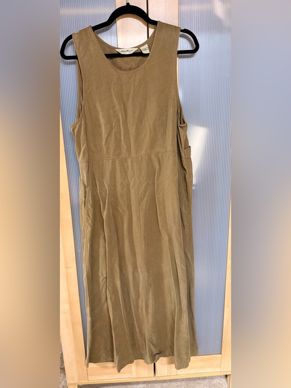Eddie Bauer Olive-Tan Maxi Utility Dress